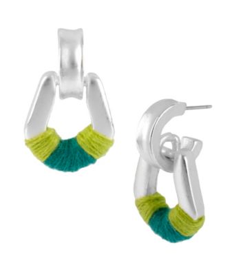 Kenneth Cole® Lime Green Door Knocker Earrings