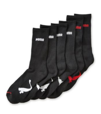 PUMA® Men's Black 3-Pack Premium Athletic Crew Socks