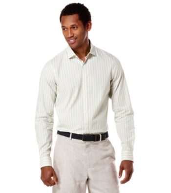 Perry Ellis® Men's Hammock Long Sleeve End-on-End Striped Woven