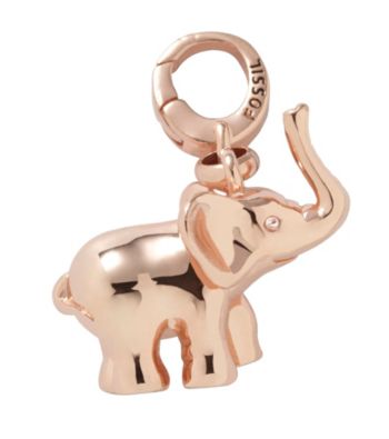 Fossil® Rose Goldtone Elephant Charm