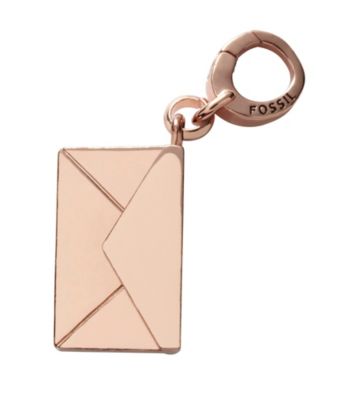 Fossil® Envelope Charm Rose Goldtone