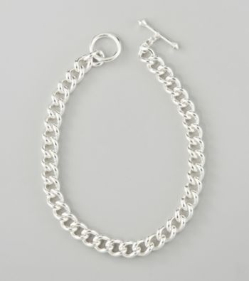 Lauren Ralph Lauren Silvertone Curb Link Necklace