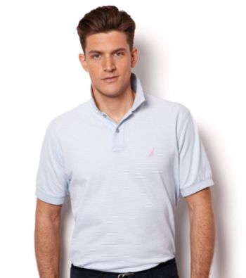 Nautica® Men's Short Sleeve Fine Striped Polo