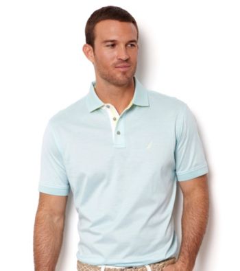 Nautica® Men's Short Sleeve Fine Striped Polo