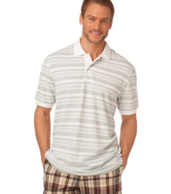 Chaps® Men's Summer Mint Short Sleeve San Miguel Striped Polo