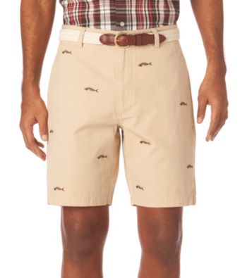 Chaps® Men's Sand Dune Embroidered Havana Fish Bone Short