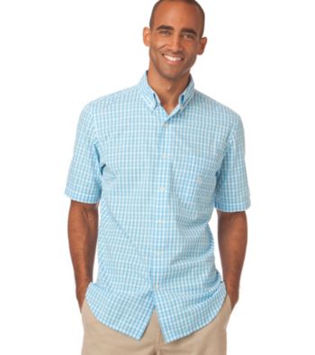 Chaps® Men's Big & Tall Short Sleeve Summer Moon Gingham Woven
