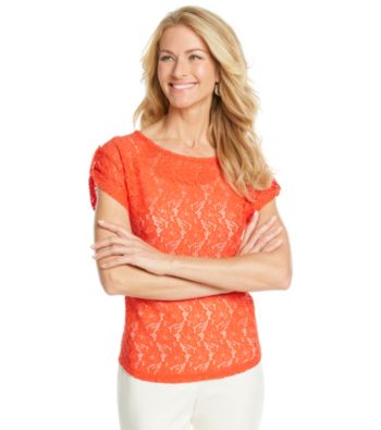 Evan-Picone® Lace Knit Top