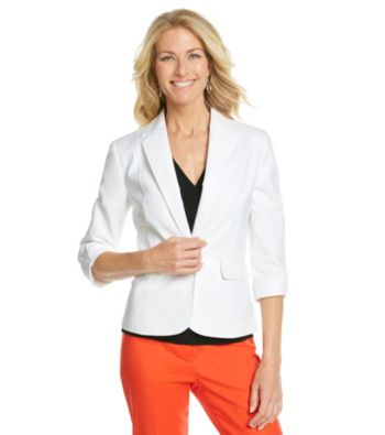 Evan-Picone® One Button Solid Jacket