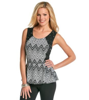 NY Collection Printed Knit Top