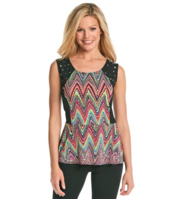 NY Collection Printed Knit Top