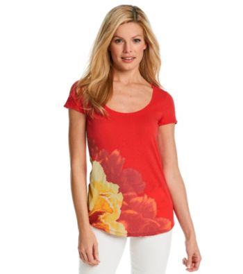 Lucky Brand® Floral Placement Print Tee