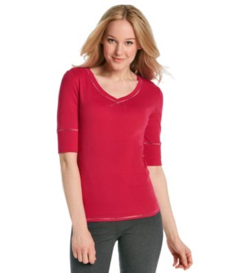 Calvin Klein Performance V-Neck Contrast Stitching Tee