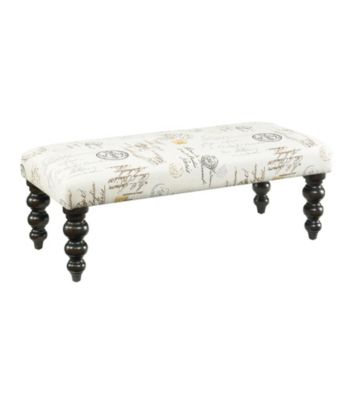 Hammary Hidden Treasures Script Linen Bench