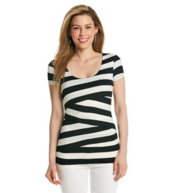 Vince Camuto® Zig Zag Stripe Top