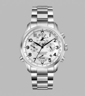 Bulova® Men's Precisionist Chronograph Stainless Steel Bracelet Watch