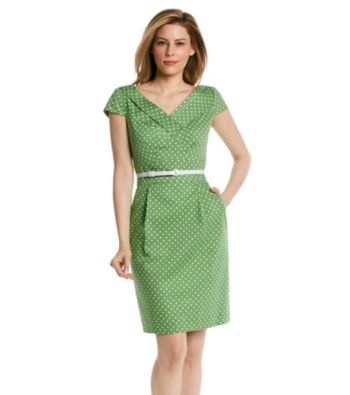 Tahari by Arthur S. Levine® Belted Dot Sheath Dress