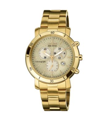 Citizen® Women's Drive Eco-Drive Goldtone Chronograph Watch