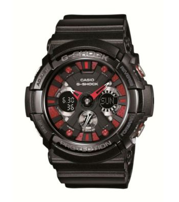 G-Shock Xl Men's Ana-Digi Black Watch with Red Accents