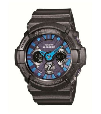 G-Shock Xl Men's Ana-Digi Black Watch with Blue Accents