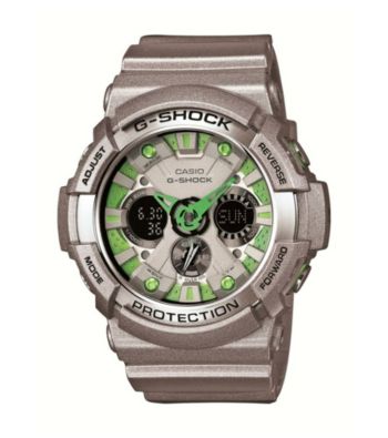 G-Shock Xl Men's Ana-Digi Grey Watch with Green Accents