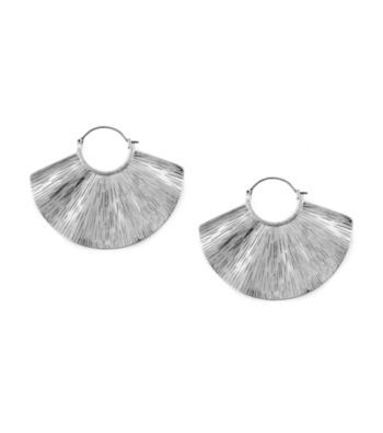Jessica Simpson Shimmering Oasis Silvertone Wave Earrings