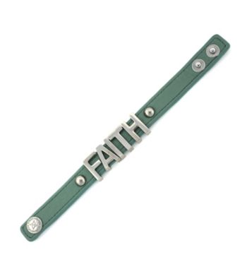 BCBGeneration™ Mint and Silvertone Faith Affirmation Bracelet