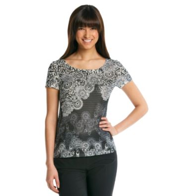 Notations® Petites' Printed Knit Top