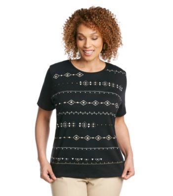 Alfred Dunner® Plus Size Ethnic Tile Knit Top