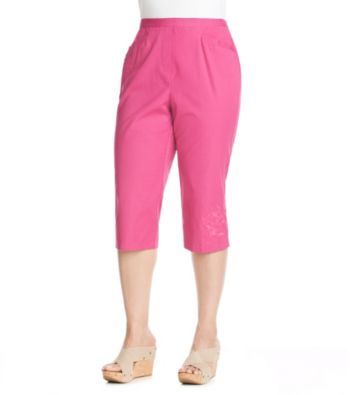Alfred Dunner® Plus Size Embroidered Capri