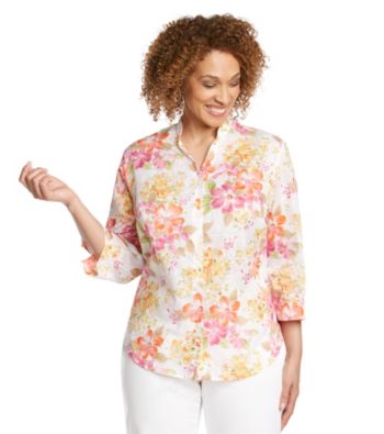 Alfred Dunner® Plus Size Tropical Woven Shirt