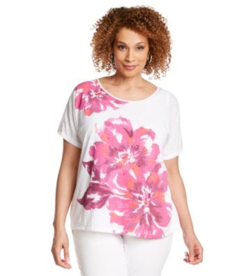 Alfred Dunner® Plus Size Floral Knit Top