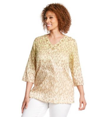 Alfred Dunner® Ombre Animal Woven Tunic