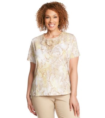Alfred Dunner® Plus Size Python Print Top