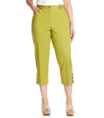 Ruby Rd.® Plus Size Button Hem Capri