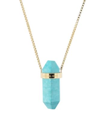 Michael Kors® Goldtone Semi-Precious Turquoise Geode Pendant Necklace