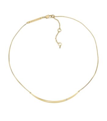 Michael Kors® Goldtone Clear Cubic Zirconia Bar Necklace