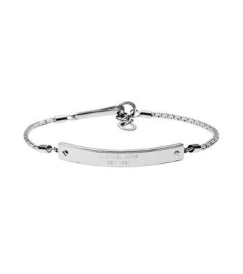 Michael Kors® Silvertone Logo Plate ID Bracelet