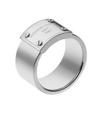Michael Kors® Goldtone Logo Plate Ring