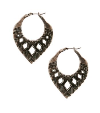 Lucky Brand® Silvertone Hoop Earrings