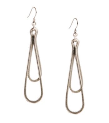 Lucky Brand® Silvertone Orbital Earrings