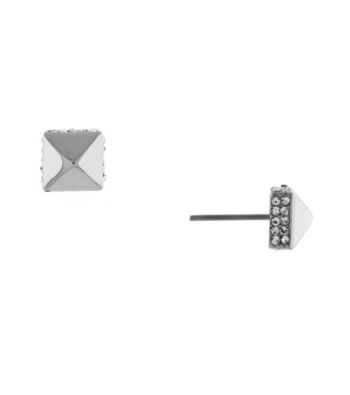 Vince Camuto™ Silvertone Pyramid Mini Stud Earrings