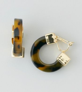 Lauren Ralph Lauren Tortoise Clip Earrings