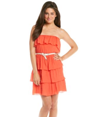 A. Byer Juniors' Tiered Gauze Sundress