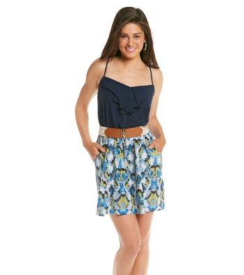 A. Byer Juniors' Printed Skirt Dress