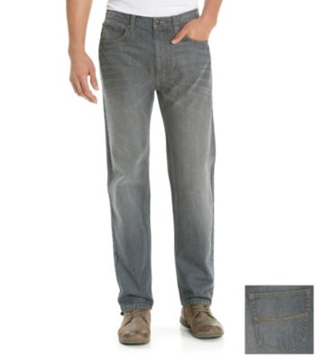 Ruff Hewn Men's Grey 5-Pocket Classic Straight Fit Jean