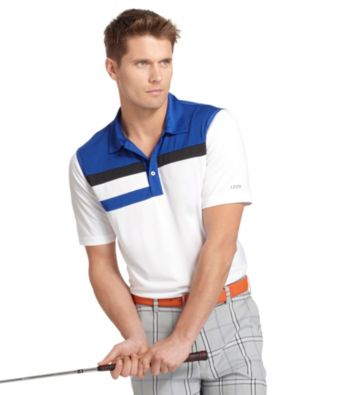Izod® Men's Bright White Colorblock Golf Polo