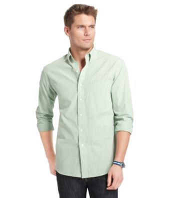 Izod® Men's Long Sleeve Essential Checkered Button Down