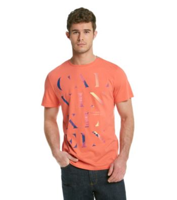 Calvin Klein Men's French Red Short Sleeve Graphic Tee