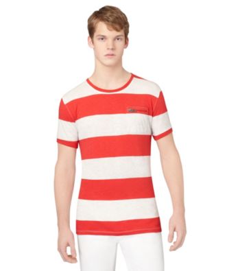 Calvin Klein Jeans® Men's Snapper Short Sleeve Crewneck Wide Stripe Tee
